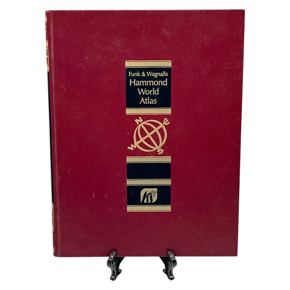 Funk & Wagnalls Hammond World Atlas 1993 Vintage Hardcover